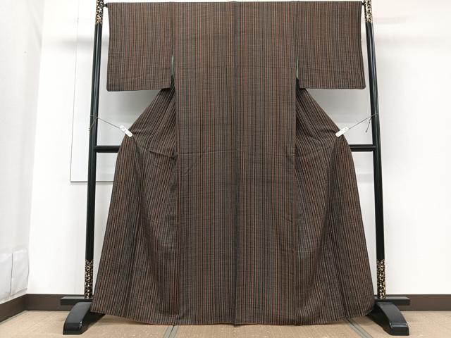 平和屋着物■上質な小紋 縞 正絹 逸品 CABG7027xi