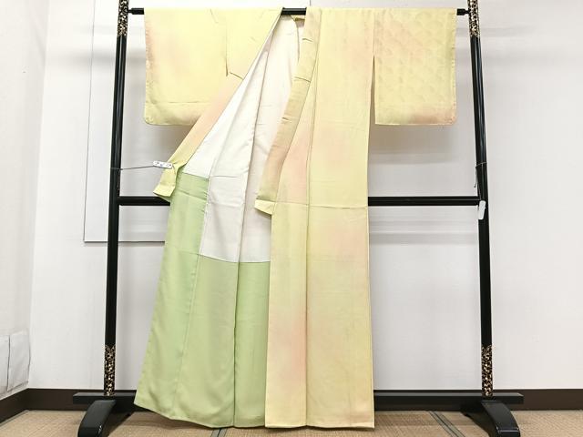 平和屋着物■上質な小紋 青海波地紋 暈し染め 正絹 逸品 CABG7031xi