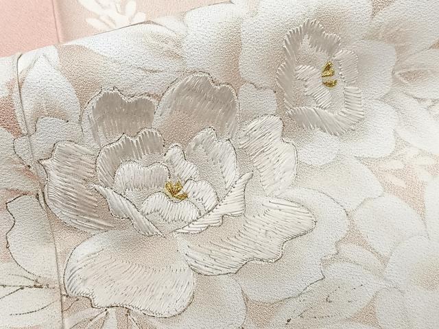 平和屋着物■訪問着 刺繍 飾花文 暈し染め 金糸 三越扱い 正絹 逸品 CABG7032xi