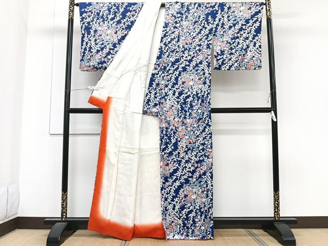 平和屋着物■上質な小紋 草花文 正絹 逸品 CABG7033xi