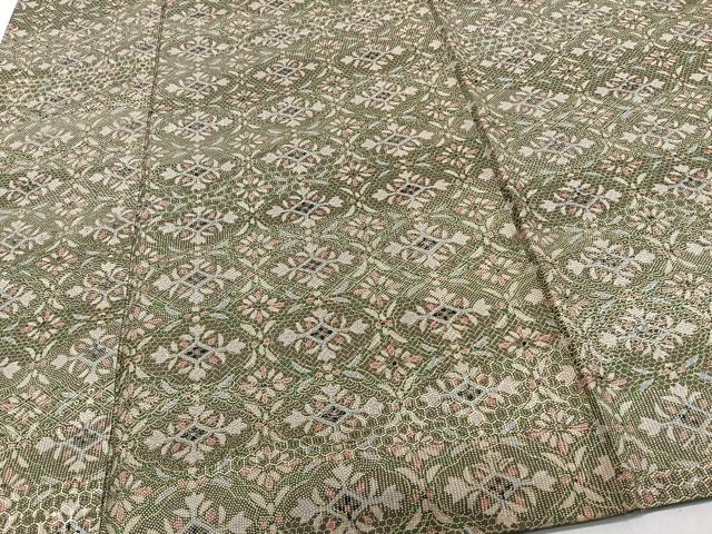 平和屋着物■本場染大島紬 吉祥花文 正絹 逸品 CABG7034xi