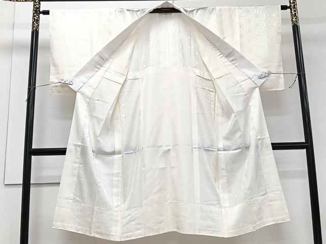 平和屋着物■長襦袢 無双仕立て 麻の葉地紋 浅黄色 洗える着物 未使用 CABG7059xi
