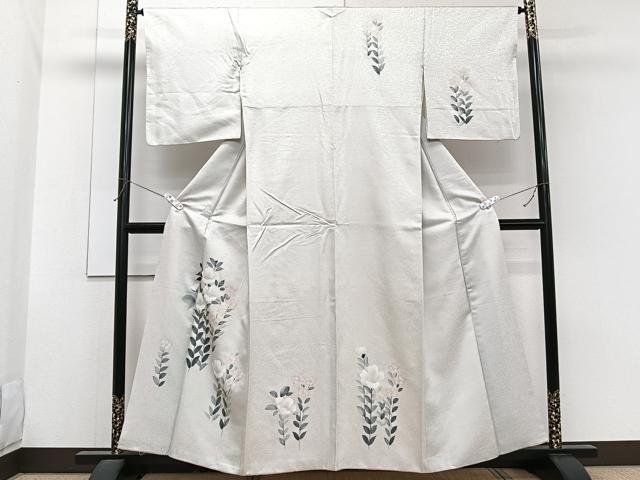 平和屋着物■訪問着 手描き 枝草花文 正絹 逸品 CABG7081xi