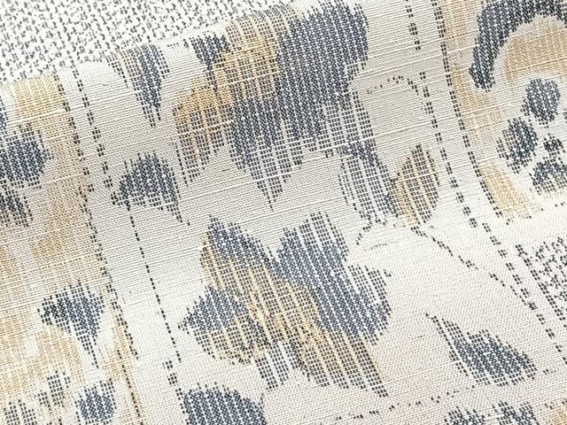 平和屋着物■上質な紬 格子花唐草文 正絹 逸品 CABG7090xi