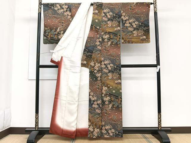 平和屋着物■上質な小紋 屏風 貝桶 冊子花蝶文 やまと誂製 正絹 逸品 CABG7101xi