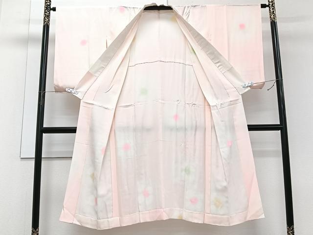 平和屋着物■長襦袢 無双仕立て 花文 暈し染め 正絹 逸品 CABG7104xi