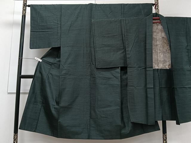 平和屋着物■男性 紬 アンサンブル 亀甲文様 正絹 逸品 CABG7108xi