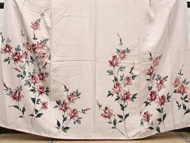 平和屋着物■訪問着 手描き 枝草花文 正絹 逸品 CABG7126xi