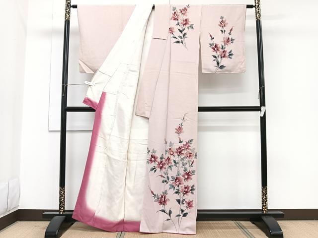 平和屋着物■訪問着 手描き 枝草花文 正絹 逸品 CABG7126xi