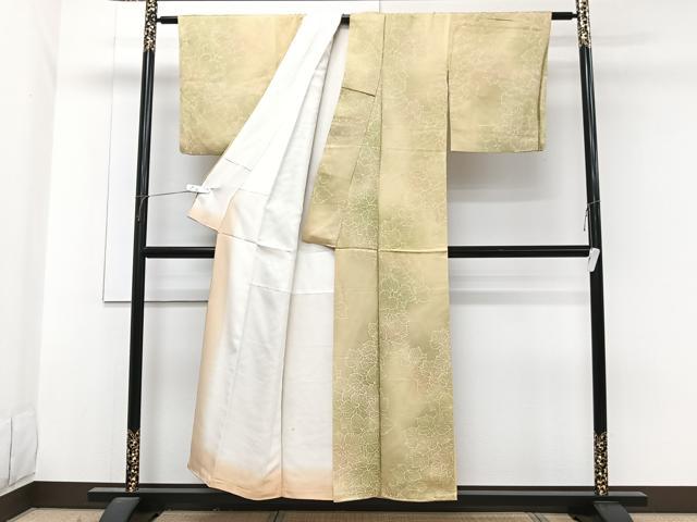 平和屋着物■上質な小紋 舞葉文 暈し染め 正絹 逸品 CABG7143xi