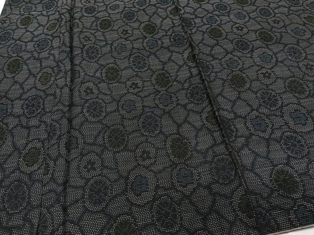 平和屋着物■本場大島紬 花丸文 正絹 逸品 CABG7148xi
