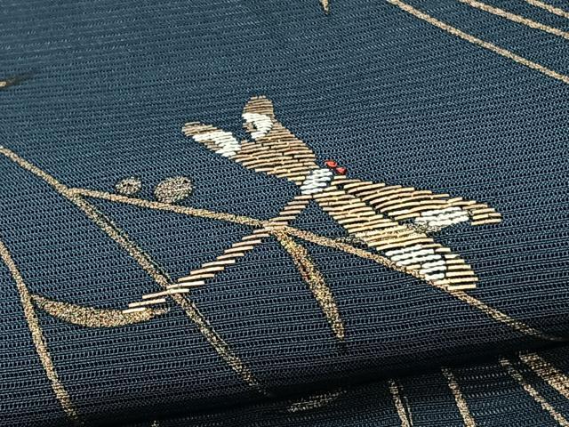 平和屋着物*夏物 訪問着 絽 竹屋町刺繍 枝垂れ蜻蛉 金彩 正絹 逸品 CABG7157xi