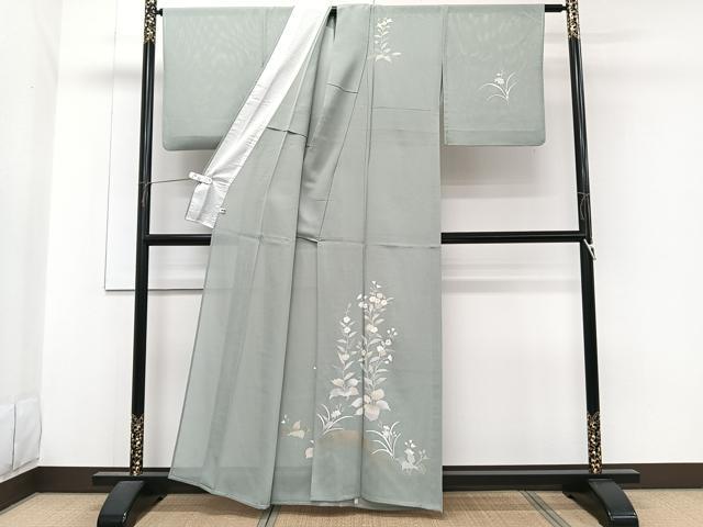 平和屋着物*夏物 訪問着 絽 草花文 金彩 正絹 逸品 CABG7158xi