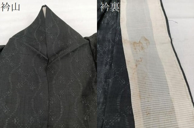 平和屋着物*夏物 上布 立ち分銅花文 麻 逸品 CABG7160xi