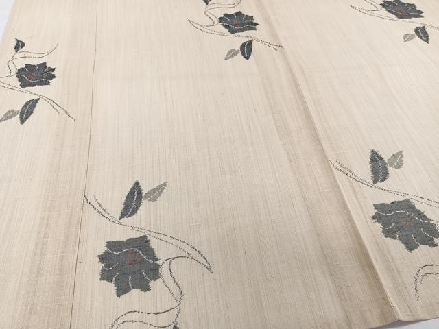 平和屋着物*夏物 紗紬 草花文 正絹 逸品 CABG7165xi