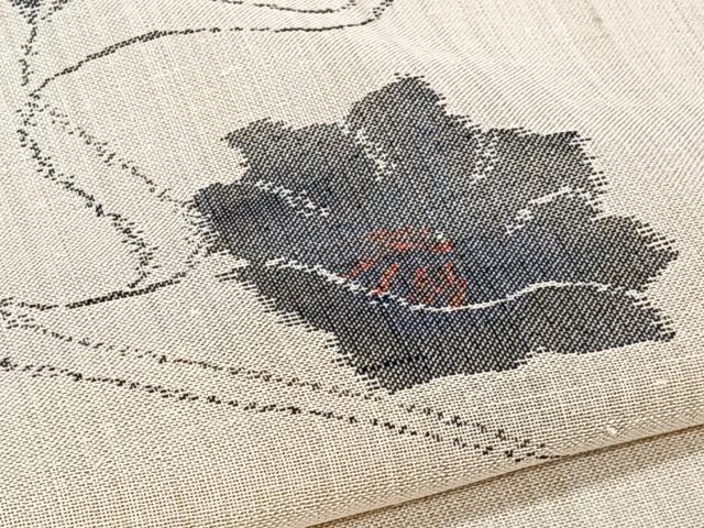 平和屋着物*夏物 紗紬 草花文 正絹 逸品 CABG7165xi