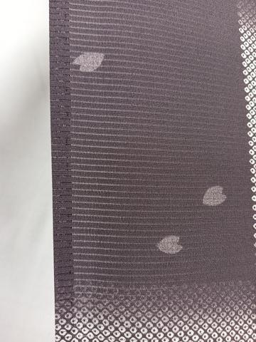 平和屋着物*夏物 小紋 絽 格子花びら文 正絹 逸品 CABG7168xi