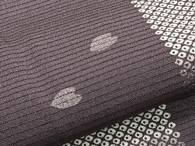 平和屋着物*夏物 小紋 絽 格子花びら文 正絹 逸品 CABG7168xi