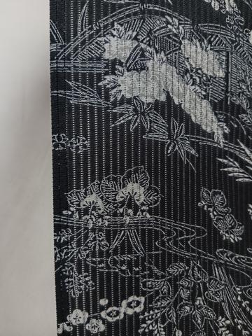 平和屋着物*夏物 小紋 縦絽 籬流水花文 ロング丈 正絹 逸品 CABG7175xi