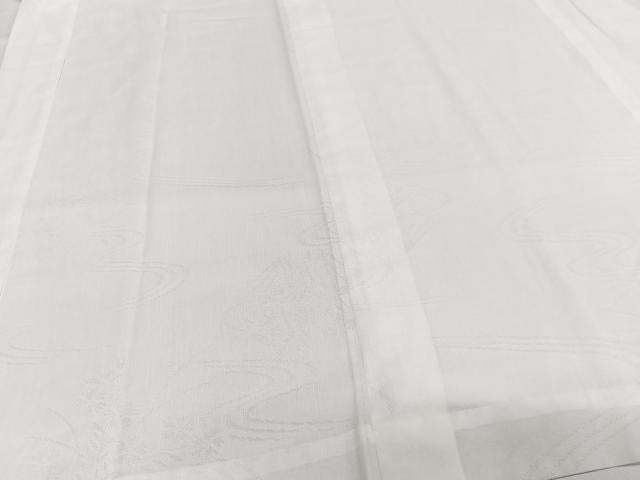 平和屋着物*夏物 長襦袢 流水草花紋紗 半衿ビーズ 洗える着物 CABG7189xi