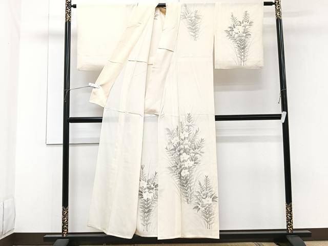 平和屋着物*夏物 訪問着 絽 手描き 草花文 正絹 逸品 CABG7195xi