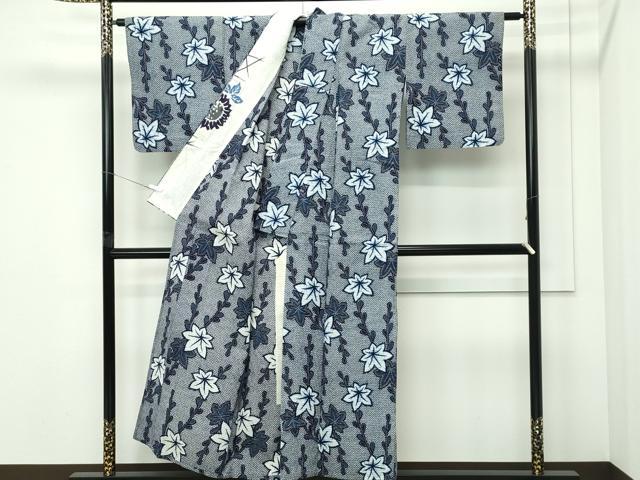 平和屋着物∴夏物 浴衣 楓 綿 逸品 CABG7206rv
