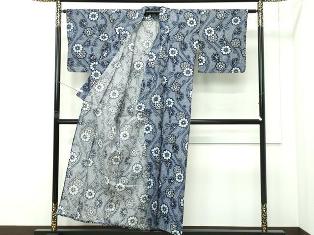 平和屋着物∴夏物 浴衣 菊唐草文 綿 逸品 CABG7213rv