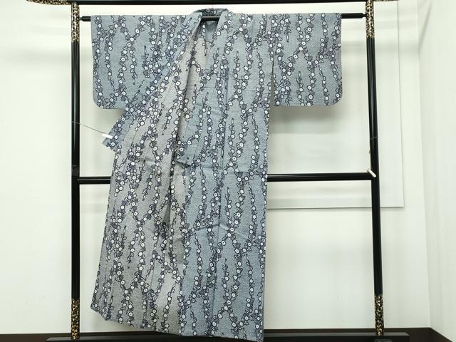 平和屋着物∴夏物 浴衣 草花文 綿 逸品 CABG7214rv