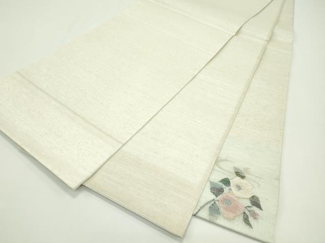 平和屋着物*夏物 太鼓柄袋帯 すくい織 椿 金銀糸 正絹 逸品 未使用 CABG7254rv