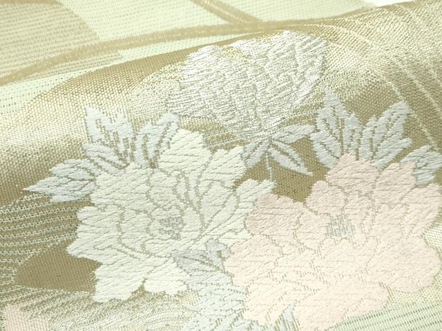 平和屋着物*夏物 六通柄袋帯 唐織 地紙草花文 金糸 正絹 逸品 CABG7256rv