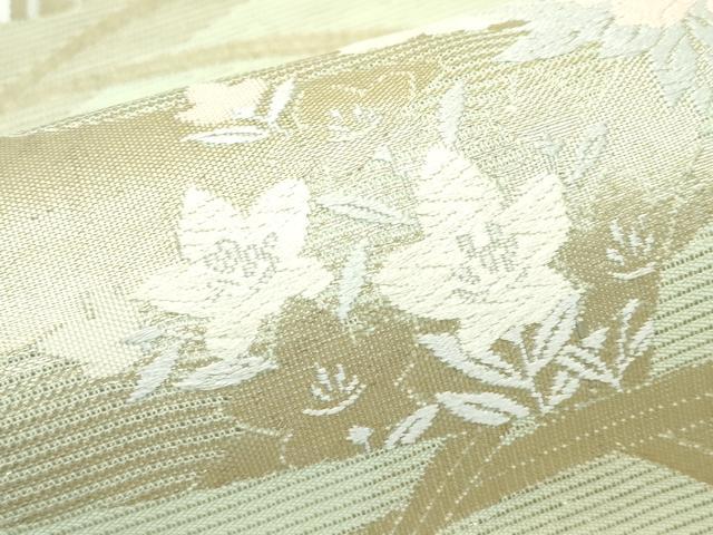 平和屋着物*夏物 六通柄袋帯 唐織 地紙草花文 金糸 正絹 逸品 CABG7256rv
