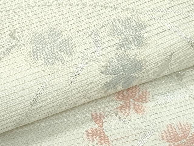 平和屋着物*夏物 六通柄袋帯 撫子 銀糸 未使用 CABG7258rv