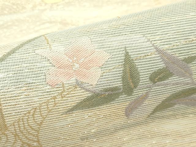 平和屋着物*夏物 六通柄袋帯 打水の涼 金糸 正絹 逸品 CABG7259rv
