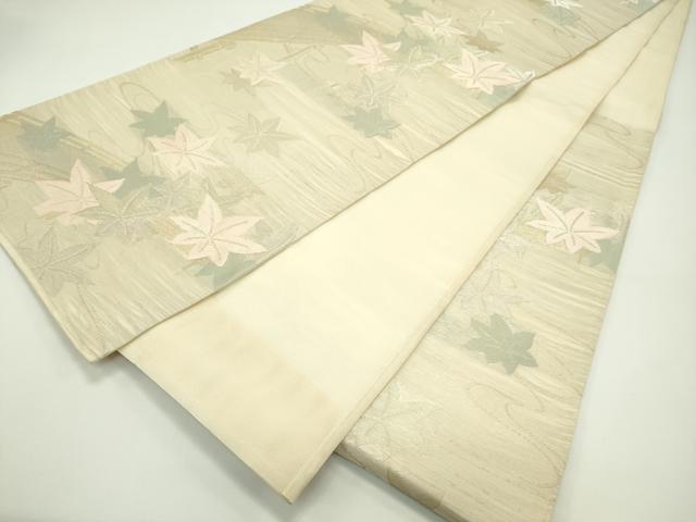 平和屋着物*夏物 六通柄袋帯 すず風 竜田川 金銀糸 正絹 逸品 CABG7261rv