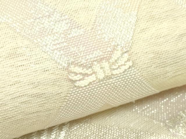 平和屋着物*夏物 六通柄袋帯 籬文様 銀糸 正絹 逸品 CABG7262rv