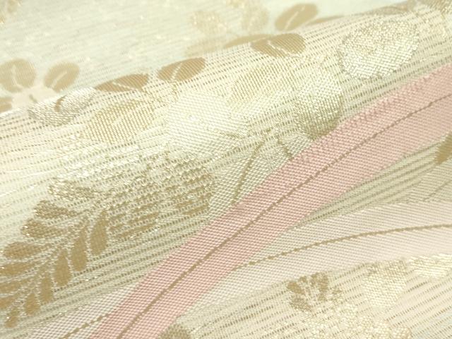 平和屋着物*夏物 六通柄袋帯 萩 金糸 正絹 逸品 CABG7275rv