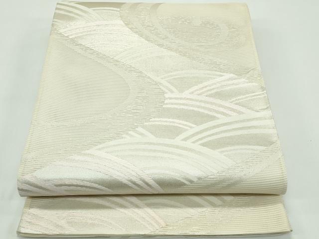 平和屋着物*夏物 六通柄袋帯 唐織 流水文 銀糸 正絹 逸品 CABG7277rv