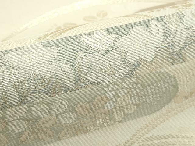 平和屋着物*夏物 六通柄袋帯 秋草霞文 金糸 正絹 逸品 未使用 CABG7286rv