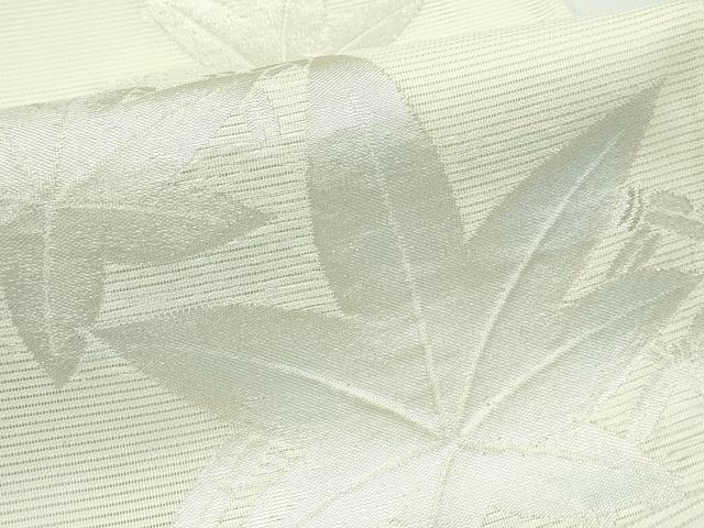 平和屋着物*夏物 六通柄袋帯 籬楓文 銀糸 正絹 逸品 未使用 CABG7288rv
