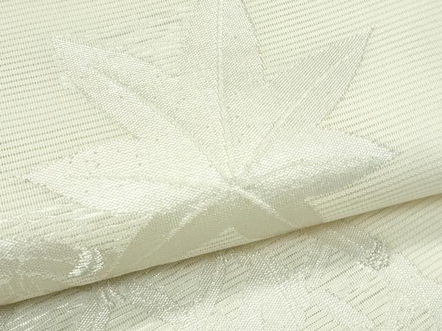 平和屋着物*夏物 六通柄袋帯 籬楓文 銀糸 正絹 逸品 未使用 CABG7288rv
