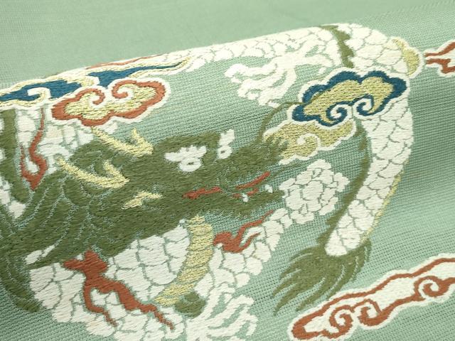平和屋着物*夏物 九寸名古屋帯 唐織 雲龍 金銀糸 正絹 逸品 CABG7295rv