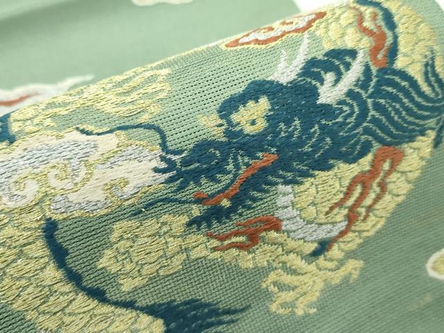 平和屋着物*夏物 九寸名古屋帯 唐織 雲龍 金銀糸 正絹 逸品 CABG7295rv
