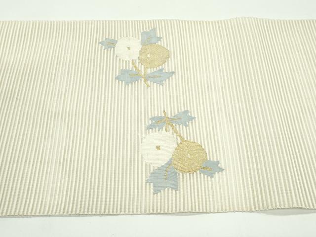 平和屋着物*夏物 八寸名古屋帯 絽綴れ 菊 金銀糸 正絹 逸品 CABG7296rv