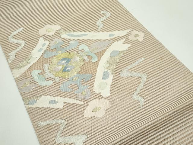 平和屋着物*夏物 八寸名古屋帯 絽綴れ 菱花文 金銀糸 正絹 逸品 CABG7302rv
