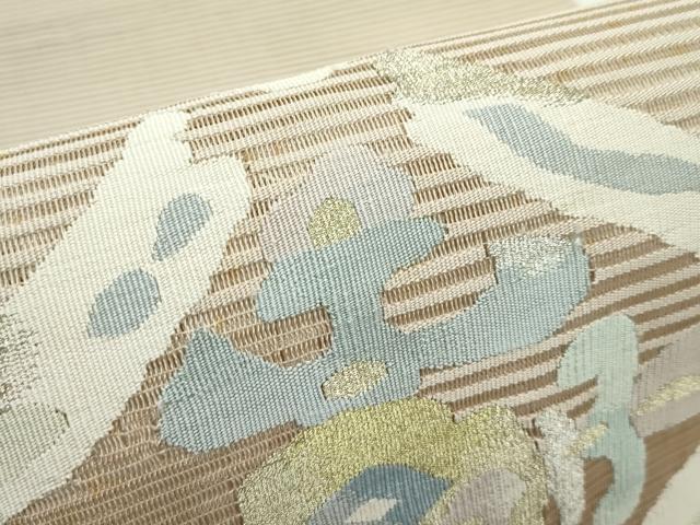 平和屋着物*夏物 八寸名古屋帯 絽綴れ 菱花文 金銀糸 正絹 逸品 CABG7302rv