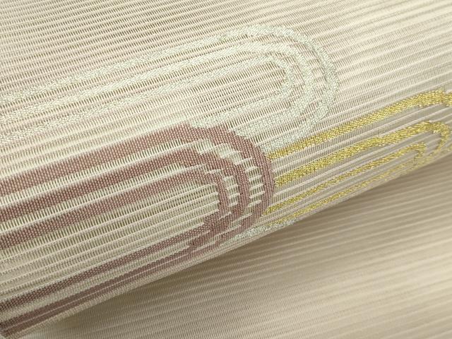平和屋着物*夏物 太鼓柄袋帯 絽綴れ 霞文 金銀糸 正絹 逸品 CABG7309rv