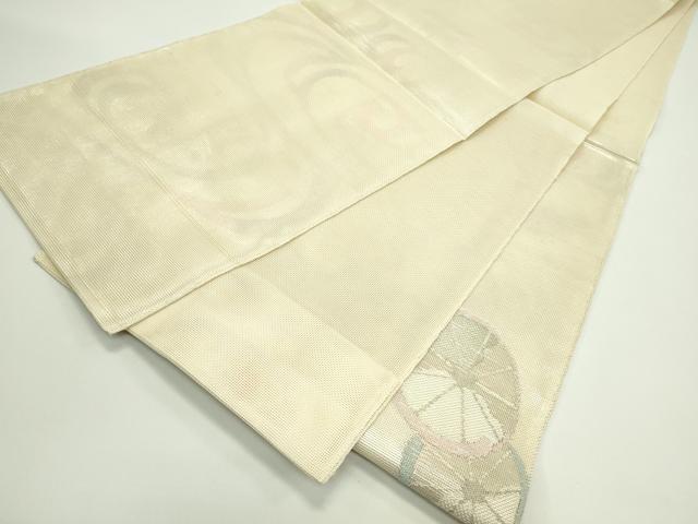 平和屋着物*夏物 太鼓柄袋帯 番傘 銀糸 正絹 逸品 CABG7311rv