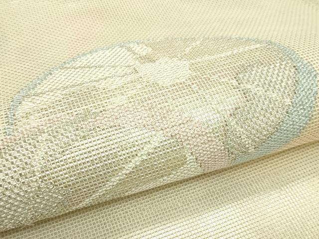 平和屋着物*夏物 太鼓柄袋帯 番傘 銀糸 正絹 逸品 CABG7311rv