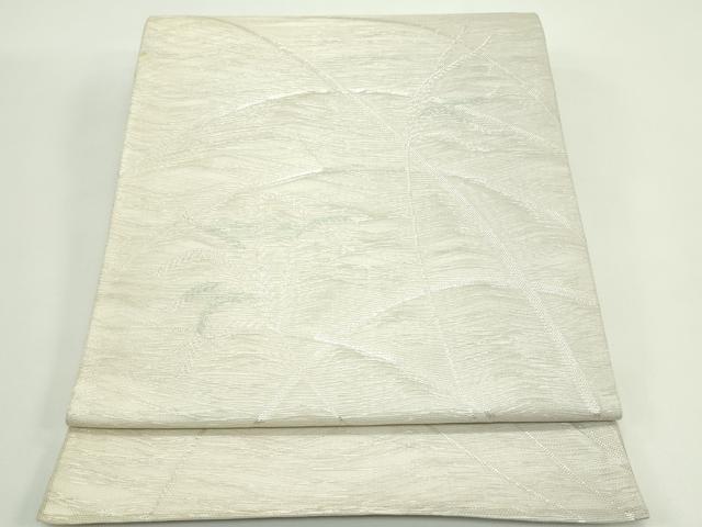 平和屋着物*夏物 六通柄袋帯 草木文 銀糸 正絹 逸品 CABG7312rv