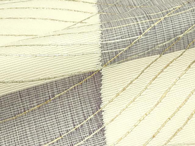 平和屋着物*夏物 太鼓柄袋帯 市松流線文 金銀彩 正絹 逸品 CABG7321rv